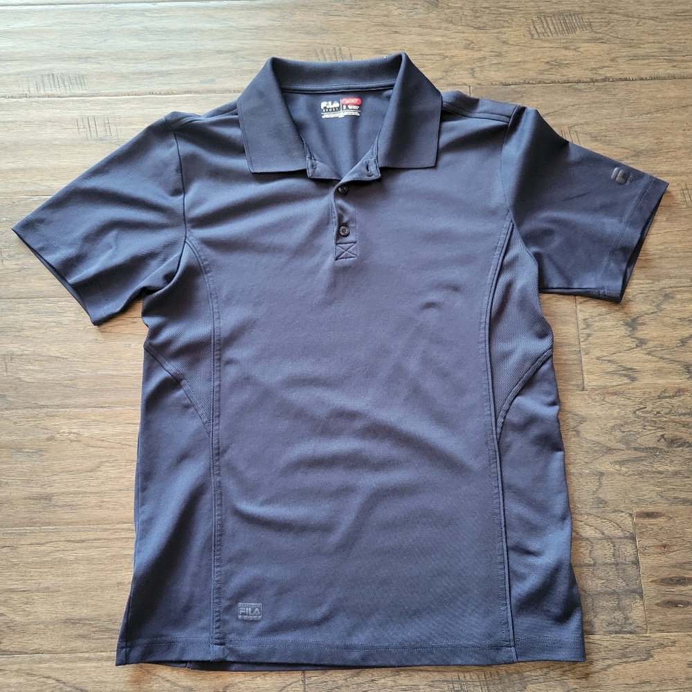 Men's Navy Blue FILA Sport Golf Performance Polo - Size Small
